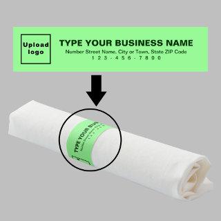 Business Brand on Light Green Napkin Band