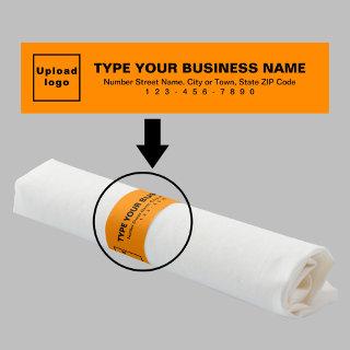 Business Brand on Orange Color Napkin Band