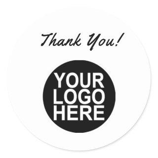Business Company Logo Professional Classic Round Sticker