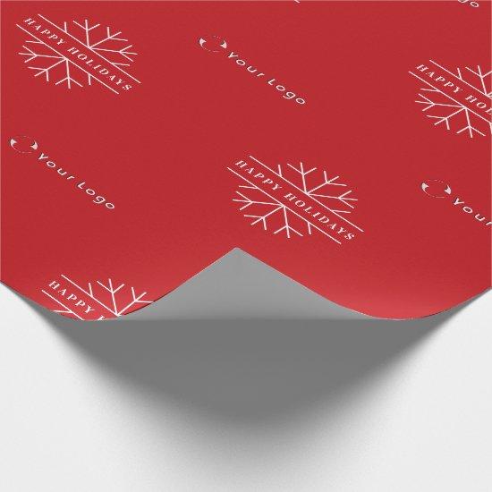 Business Logo Red Christmas Snowflake Lp Wrapping