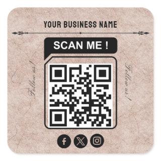 business name qr code  sticker