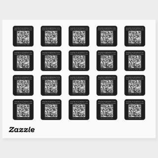 Business Online QR Code Black Stickers