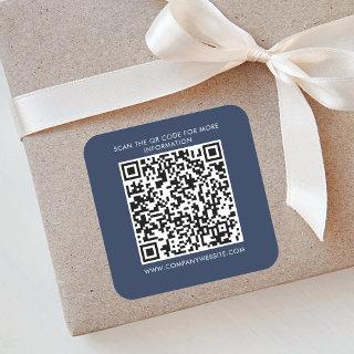 Business QR Code Promotional Marketing Custom Square Sticker