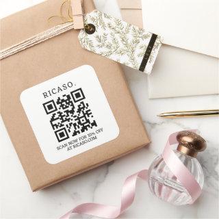 Business QR code Promotional Square Sticker