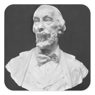 Bust of Auguste Vacquerie Square Sticker