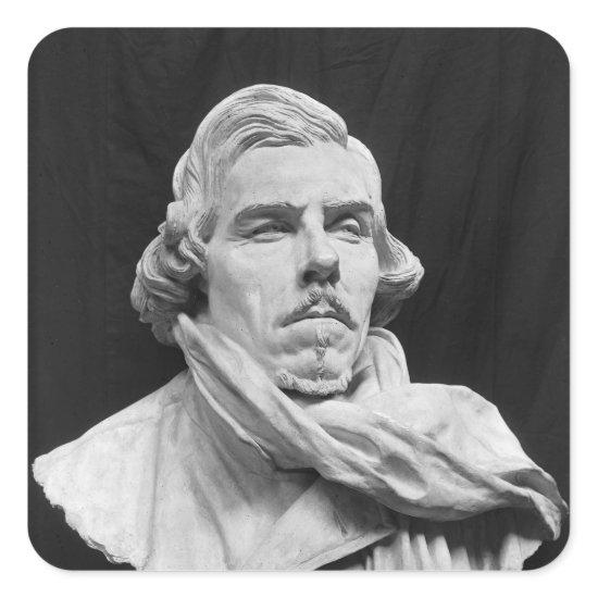 Bust of Eugene Delacroix Square Sticker