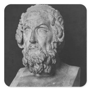 Bust of Homer, Hellenistic period Square Sticker