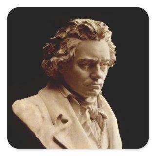 Bust of Ludwig van Beethoven Square Sticker