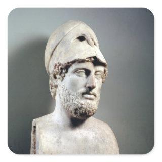 Bust of Pericles  copy of a Greek original Square Sticker