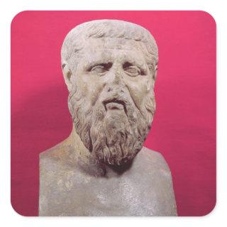 Bust of Plato  copy of a 4th century BC original Square Sticker