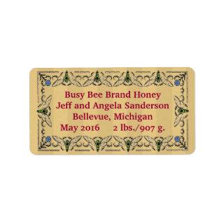 Busy Bee Honey Personalized Product Label