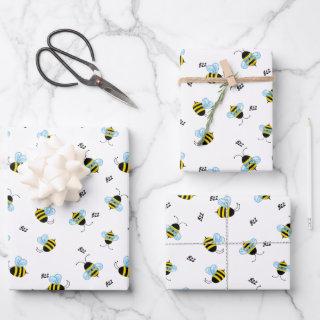 Busy Buzzing Bees Cute Garden Bug Print  Sheets