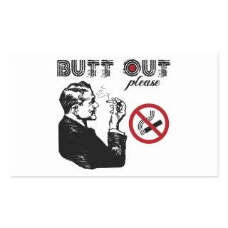 Butt Out. Please Rectangular Sticker