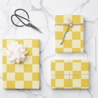 Butter Yellow Checkerboard  Sheets