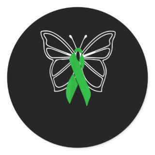 Butterfly Donate Life Organ Donor Classic Round Sticker