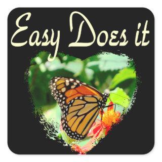 BUTTERFLY EASY DOES IT PHOTO SQUARE STICKER