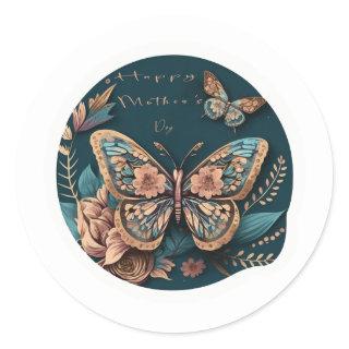 butterfly Happy Mother's Day Stickers