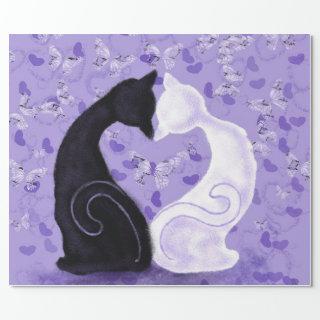 Butterfly Hearts  Couple Cat Love