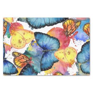 Butterfly Splash Colorful Decoupage  Tissue Paper