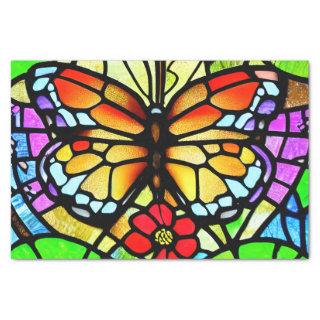 Butterfly Stained Glass Effect Decoupage  Tissue Paper