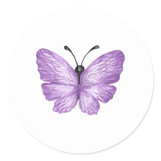 Butterfly watercolor 3 classic round sticker