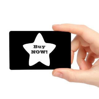 Buy now business white black star sticker