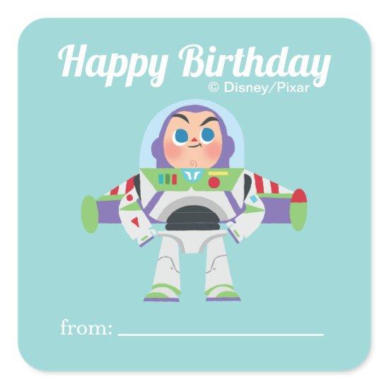 Buzz Lightyear | A Gift From - Birthday Square Sticker