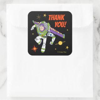 Buzz Lightyear Birthday Thank You Square Sticker