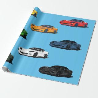C6 Corvette  Blue Background