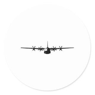 C-130 Hercules Military Aircraft Classic Round Sticker
