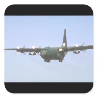 C-130 Hercules Transport_Military Aircraft Square Sticker