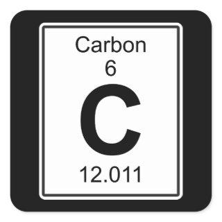 C - Carbon Square Sticker