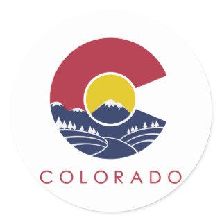 C Colorado Classic Round Sticker