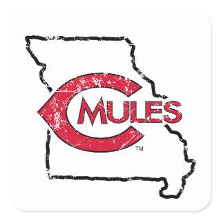 C Mules State Love Square Sticker