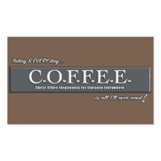 C.O.F.F.E.E. ❤ Sticker Art Christian Heart Acronym