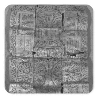 Cabalistic amulet square sticker
