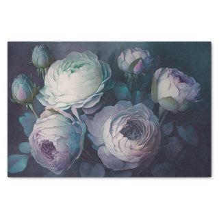 Cabbage Roses - Dark Tissue Paper