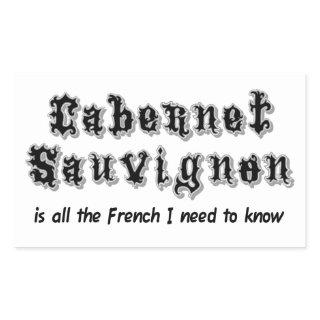 Cabernet Sauvignon  Rectangular Sticker