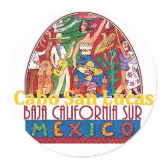 CABO SAN LUCAS CLASSIC ROUND STICKER
