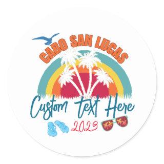 Cabo San Lucas Mexico Vacation Personalization  Classic Round Sticker