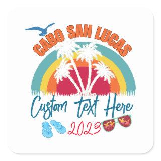 Cabo San Lucas Mexico Vacation Personalization  Square Sticker