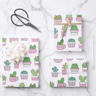 Cacti Succulents Plants Doodles Pattern   Sheets