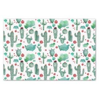 cactus and ladybug pattern -white background tissue paper