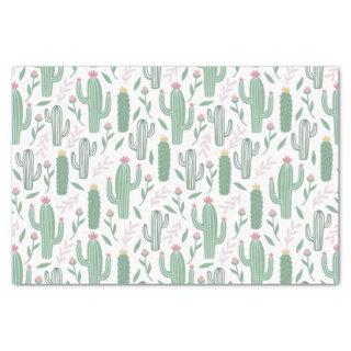 Cactus botanical pattern tissue paper