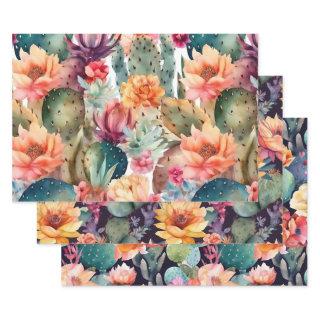 Cactus flower desert botanical floral pattern  sheets