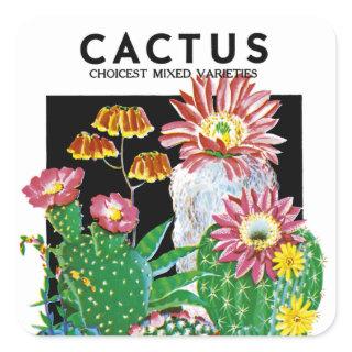 Cactus Seed Packet Label