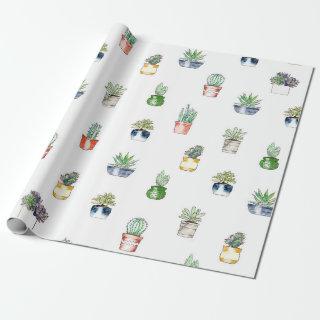 Cactus with planters pattern
