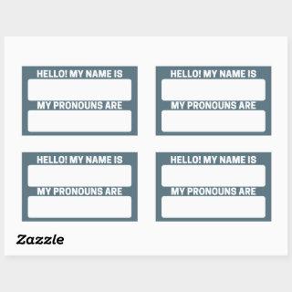 Cadet Blue Name & Pronoun Labels