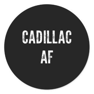 Cadillac Af Classic Round Sticker
