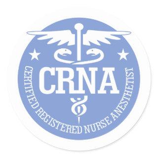 Caduceus CRNA gift ideas Classic Round Sticker